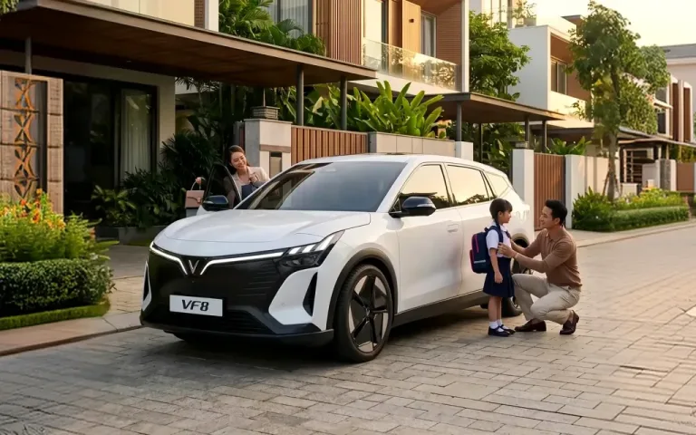 VF 8 Thế hệ mới – Đón con tan học